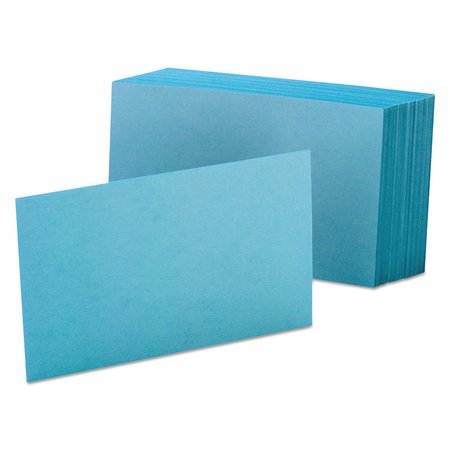 OXFORD Index Card, Plain, 4x6", Blue, PK100 7420-BLU